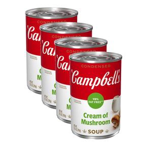 [해외직구] Campbells 캠벨스 98% 무지방 버섯 크림 스프 298g 4팩