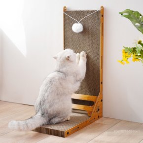 대형 촘촘한 고양이 L자 수직 스크래쳐 높이 60cm