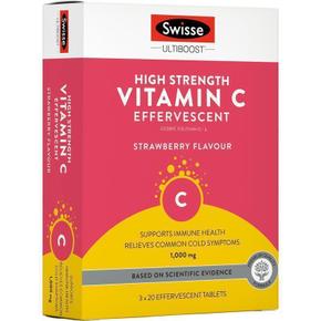 [해외직구] 호주직구 스위스 비타민C 60발포정 Swisse Vitamin C