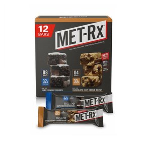 [해외직구]MET-Rx Super Cookie 매트알엑스 빅100 슈퍼 쿠키 크런치/ 초콜릿 칩 쿠키 도우 100g 12입