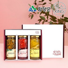 딸기엄마양파아빠 지리산에서 수제로 만든 딸기수제청 3종 선물세트