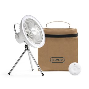 탁상용 미니 선풍기 캠핑 캠핑용 소형 사무실 책상용 리모컨 가방 포함 IW-F701 화이트