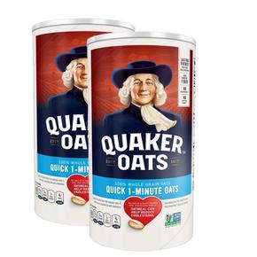 미국직구 Quaker 퀘이커 통곡물 오트 퀵 1분 오트밀 510g 2팩