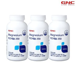 [GNC] 마그네슘 250 (120캡슐) 4개월분 x 3병