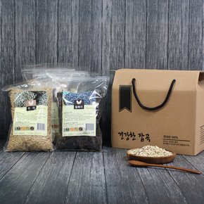 직접도정 쌀 잡곡 귀한선물세트 4kg (귀리+찰흑미+찰현미+찰수수 각 1kg)