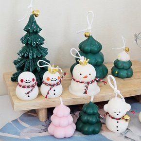 크리스마스 미니 캔들 세트 트리 눈사람 오너먼트 향초 연말선물