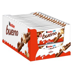 Kinder 킨더 부에노 초콜렛 바 밀크 헤이즐넛 43g 30입 (1.29KG) bueno chocolate bars