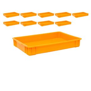 식품업체에서 사용하는 묵 보관 노란 상자 7L 10개