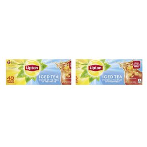 [해외직구]립톤 아이스티 티백 언스위트 7.2g 48입 2팩/ Lipton Iced Tea Bags Unsweetened 12oz