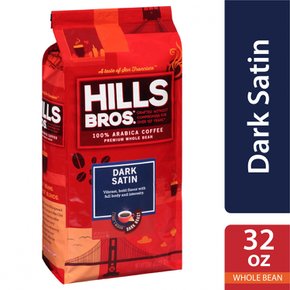[해외직구] Hills  Bros.  Hills  Bros.  100  아라비카  원두  커피  다크  새틴  프리미엄  다크  로스트  907g
