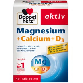 Doppelherz 마그네슘 + 칼슘 + 비타민 D3 정제 73.5g (40St)