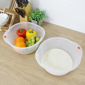 편리한 쌀세척 과일 야채 물빠짐 채반 믹싱볼 바가지 (S11260388)