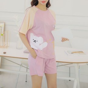 하이베어 투피스 여성잠옷 여름파자마 홈웨어 상하세트