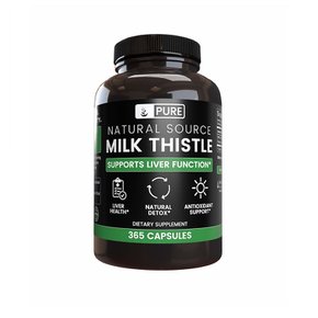 Pure Organic Natural Source Milk Thistle 퓨어 오가닉 네츄럴 소스 밀크 씨슬 320mg 365캡슐