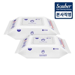 손 소 독 손세정 티슈 캡형 대용량 50매 2팩[무료배송]