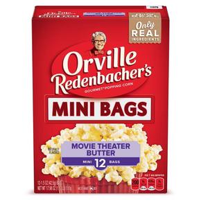 미국직구 Orville Redenbacher`s 오빌렌덴바커 무비씨어터 버터 팝콘 미니 43g 12입