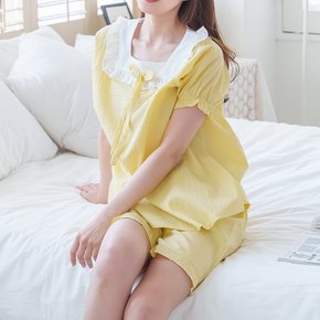 시원한 여름 반팔 여성 잠옷세트 파자마 홈웨어 라운지웨어