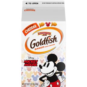 골드피쉬  스페셜  에디션  디즈니  미키  마우스  체다  크래커  스낵  크래커  30온스  상자