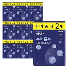 화이트 수퍼흡수 생리대 수퍼롱 오버나이트14+2p x10개