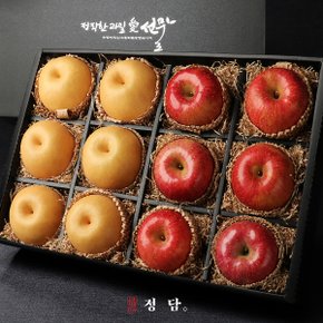 [과일愛]친환경포장 선물세트 명품1호 (사과6과/배6과 - 6.5kg)