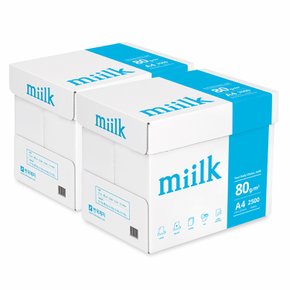 밀크 A4용지 80g 2박스(5000매) Miilk