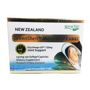NZ100 뉴베델 초록입홍합 오일 15000 200캡슐