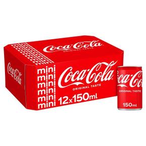 [해외직구] Coca-Cola 코카콜라 오리지널 테이스트 콜라 미니캔 150ml 12입