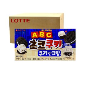 롯데 박스 ABC 초코쿠키 쿠키앤크림43g 32입