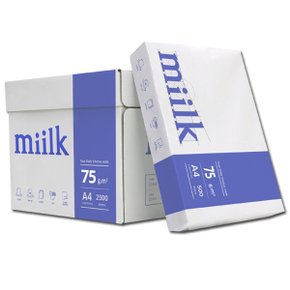 밀크(Miilk) A4용지 75g 1박스(2500매)