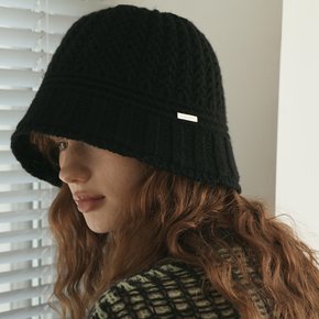 O.en knit crochet bucket hat_3color