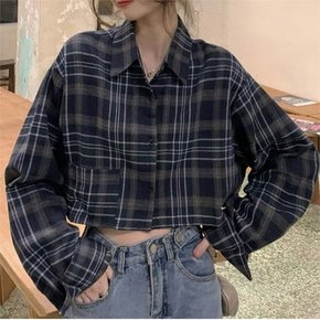 [오노마] ONM 넉넉한핏 아방한느낌 장마철 겉옷활용 체크셔츠