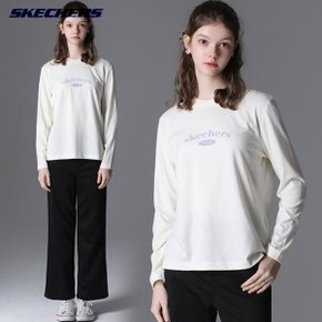 [스케쳐스(SKECHERS)] 여성 코튼 베이직 롱 티셔츠