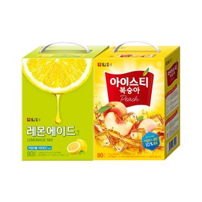 담터 레몬에이드믹스 80T +복숭아 아이스티 80T (에이드)