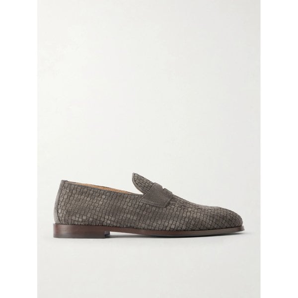 브루넬로쿠치넬리 우븐 스웨이드 페니 로퍼 46376663163130175