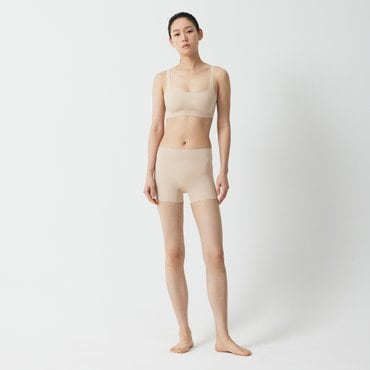 JAJU (언더) JAJU  여 720도 스트레치 노라인 스퀘어넥 크롭브라   베이지   J40N901007