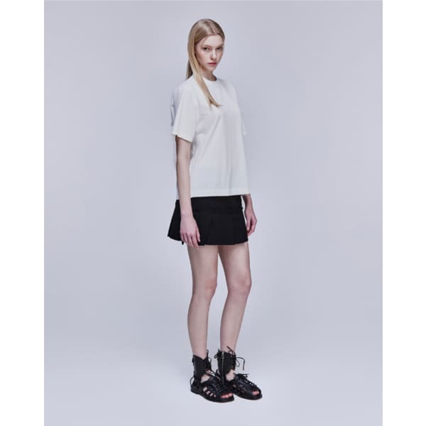 [파주점] [송지오우먼]송지오 시그니처 슬릿 티셔츠 화이트 WH3TS304WH