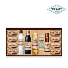 그릭슈바인 복합 7호 4박스(캔햄120g*8+물엿700g+진간장500ml+사과식초500ml+천일염190g+참기름160ml)