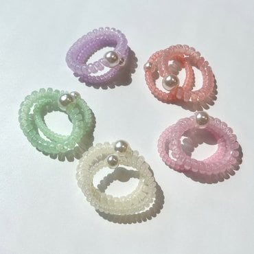 메르시밴드 미스티펄 스프링 헤어끈 10P-SET