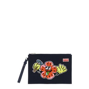 Clutch Bags CLUTCH WITH EMBROIDERY BLUE FD55PM902_F3476