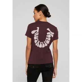 True Religion 트루 종교 크리스탈 프린트 티셔츠 - 브라운 7270972