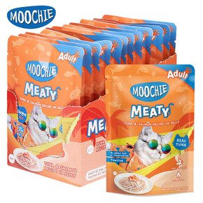 무치 미티 참치 연어 젤리 고양이 간식 휴먼그레이드 파우치 70g x 12개