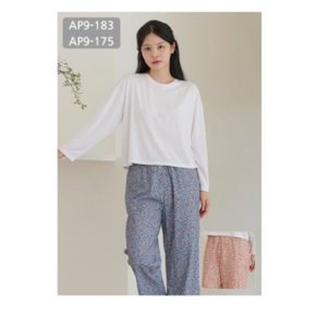 제임스딘 마누아 60고밀도 여성 9부바지 순면 파자마 JXWNA832