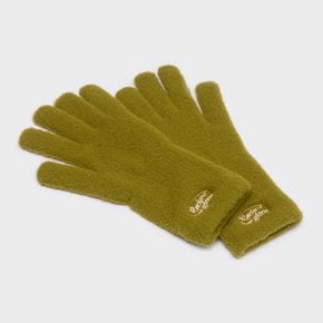 FLUFFY LOGO GLOVE OLIVE