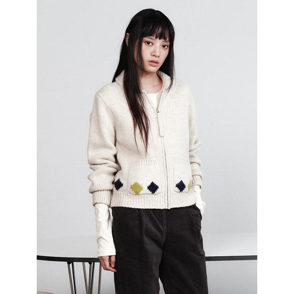 Cowichan Knit Cardigan  Ivory (KE5X5AM020)