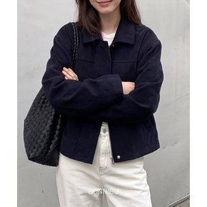 남녀공용 빈티지 워크웨어 자켓 봄 가을 숏 블루종 점퍼 스트릿무드 미니멀룩