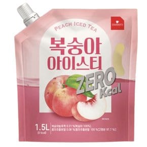 스위츠 복숭아 아이스티 제로 칼로리 1.5L x 3개 /대용량 파우치 액상 에이드