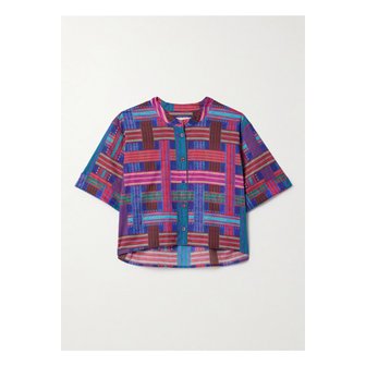 Saloni 살로니 주드 크롭 프린트 코튼 보일 셔츠 멀티컬러 1647597333272008