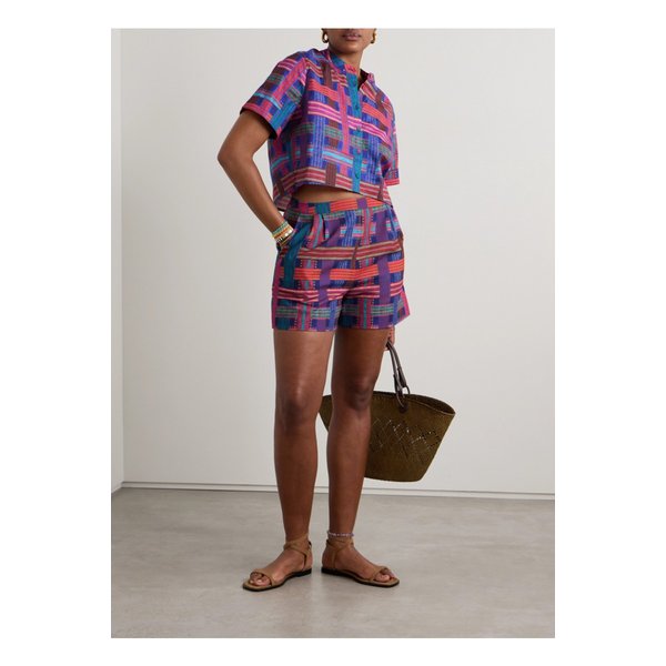 살로니 주드 크롭 프린트 코튼 보일 셔츠 멀티컬러 1647597333272008