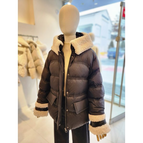 [여주점] [JJ 지고트] 여성 구스다운 레더 후드 점퍼 GRBA2PD321