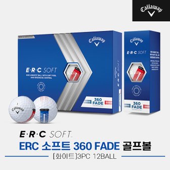 GOLFPICK [캘러웨이코리아정품]2023 ERC 소프트 360 FADE 골프볼[남여공용][화이트][3피스 12알]